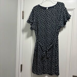 H&M Dress (navy and white)